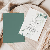 Summer Green Eucalyptus Sweet 16 Birthday Party Kaart