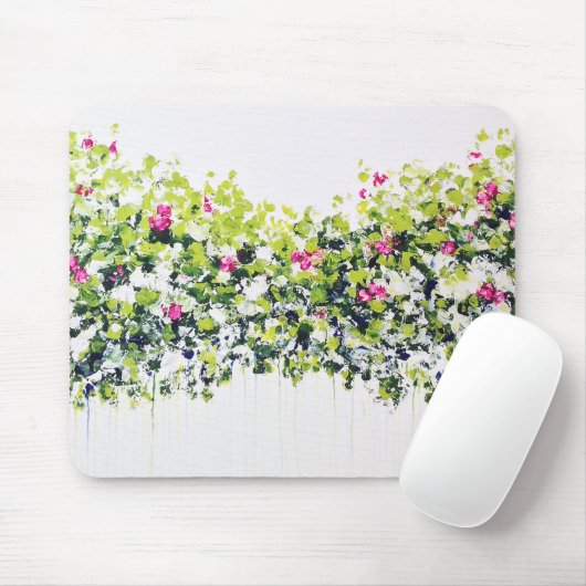 Summer Green Floral Mousemat Muismat (Met muis)