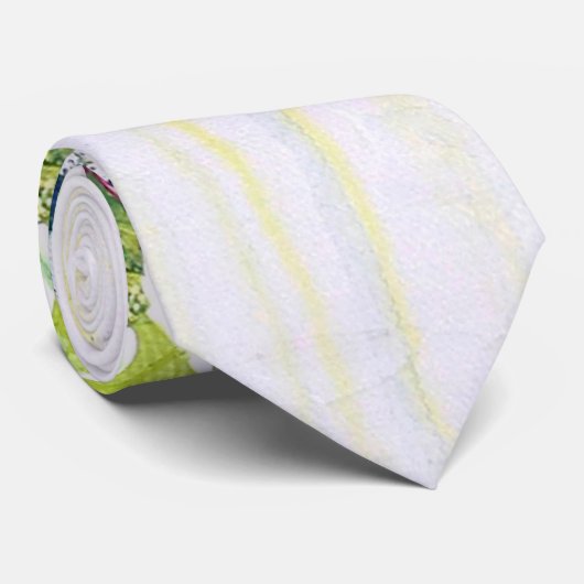 Summer Green Floral Print Stropdas (Opgerold)