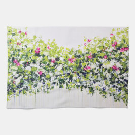 Summer Green Floral Tea Towel Theedoek