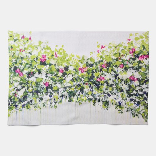 Summer Green Floral Tea Towel Theedoek (Horizontaal)