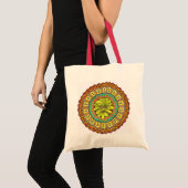 Summer Green Man Mandala design canvas tas (Voorkant (product))