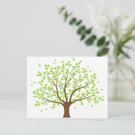 Summer Green Tree Briefkaart (Staand voorkant)