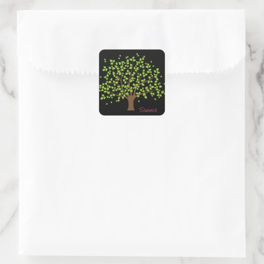 Summer Green Tree Sticker (Tas)