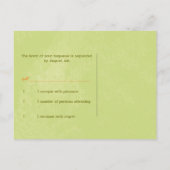 Summer Green Two Hearts Wedding RSVP Uitnodiging Briefkaart (Achterkant)