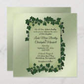 Summer Green Vines Wedding Invitation Kaart (Voorkant / Achterkant)