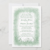 Summer Green Waterverf Wedding Invitations Kaart (Voorkant)