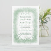 Summer Green Waterverf Wedding Invitations Kaart (Staand voorkant)