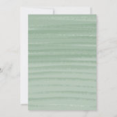 Summer Green Waterverf Wedding Invitations Kaart (Achterkant)