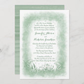 Summer Green Waterverf Wedding Invitations Kaart (Voorkant / Achterkant)