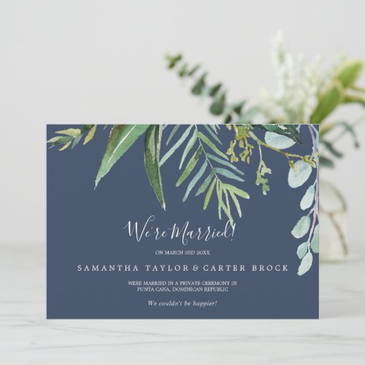 Summer Greenery | Aankondiging van de marinescheep (Staand voorkant)