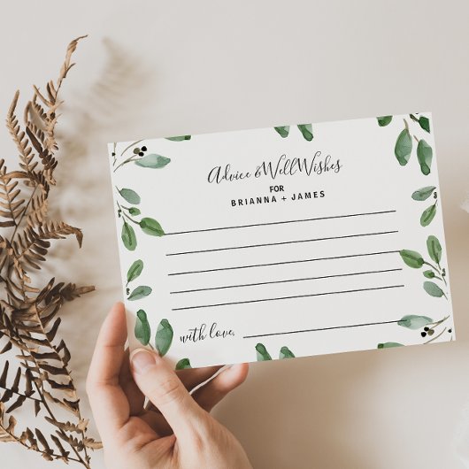 Summer Greenery Advice and Well Wishes card Briefkaart