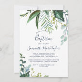 Summer Greenery Baptism Kaart (Voorkant)