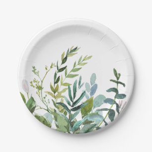 Summer Greenery Bouquet Wedding Papieren Bordje