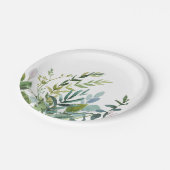 Summer Greenery Bouquet Wedding Papieren Bordje (Gekanteld)
