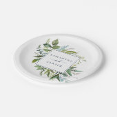 Summer Greenery Bride and Groom Wedding Papieren Bordje (Gekanteld)