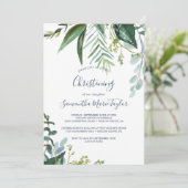 Summer Greenery Christening Kaart (Staand voorkant)