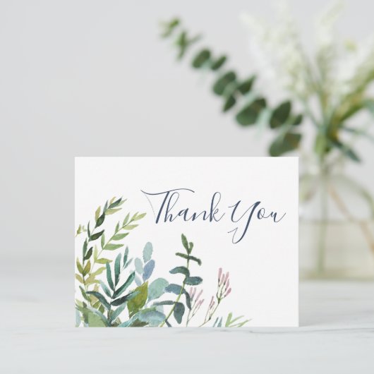 Summer Greenery Dank je Briefkaart (Staand voorkant)