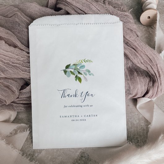 Summer Greenery Dank je bruiloft Bedankzakje