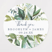 Summer Greenery Dank je wel Labels (Design 1)