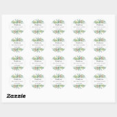 Summer Greenery Dank je wel Ronde Sticker (Vel)
