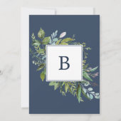 Summer Greenery de bruiloft van Kaart (Achterkant)