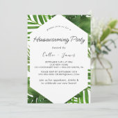 Summer Greenery Diamond Wreath Housewarming Kaart (Staand voorkant)