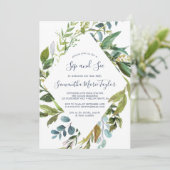 Summer Greenery Diamond Wreath Sip en See Kaart (Staand voorkant)