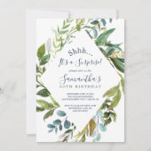 Summer Greenery Diamond Wreath Surprise Party Kaart (Voorkant)