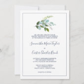 Summer Greenery Formal Wedding Kaart (Voorkant)