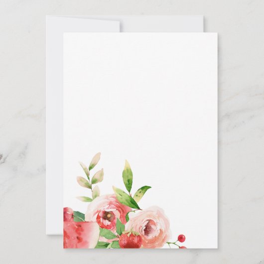 Summer Greenery Fruit Birthday Kaart (Achterkant)