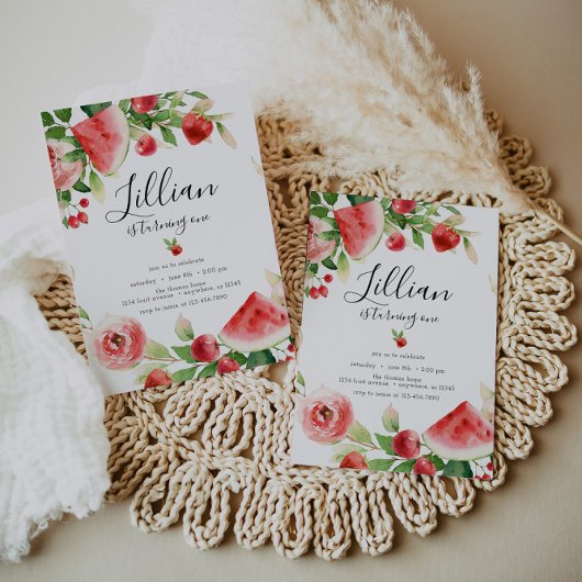 Summer Greenery Fruit Birthday Kaart