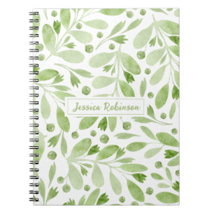 Summer Greenery gepersonaliseerde spiraal Notitieboek