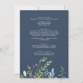 Summer Greenery in One Wedding Invitation Kaart (Achterkant)