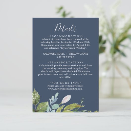 Summer Greenery | Kaart Naderingsgegevens marine (Staand voorkant)