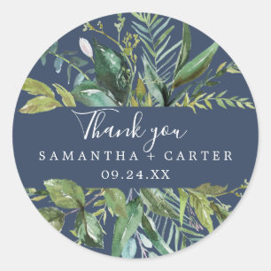 Summer Greenery marine - dank u voor de Sticker