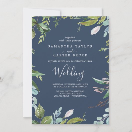 Summer Greenery | marineweddenschap Kaart (Voorkant)