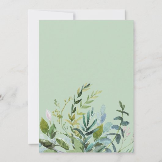 Summer Greenery | marineweddenschap Kaart (Achterkant)