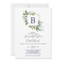 Summer Greenery Monogram Wedding
