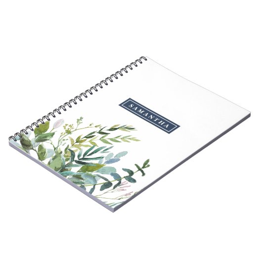 Summer Greenery Personalized Spiral Notitieboek (Linkerzijde)