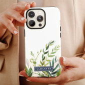 Summer Greenery Persoonlijke naam Case-Mate iPhone Case