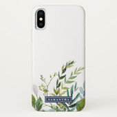 Summer Greenery Persoonlijke naam Case-Mate iPhone Case (Achterkant)