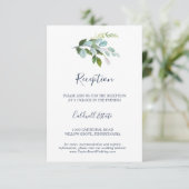 Summer Greenery Reception Insert Kaart (Staand voorkant)