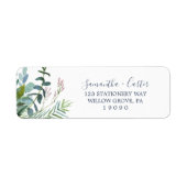 Summer Greenery Return Address Label (Voorkant)
