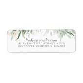 Summer Greenery Romantic Elegant Wedding Etiket (Voorkant)