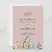 Summer Greenery roze all in one Weddenschap Kaart (Achterkant)