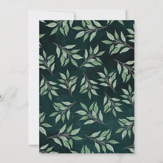 Summer Greenery rustic lijst Kaart (Achterkant)