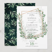 Summer Greenery rustic lijst Kaart (Voorkant / Achterkant)