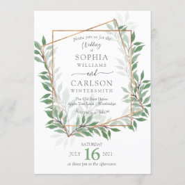 Summer Greenery rustic lijst Kaart