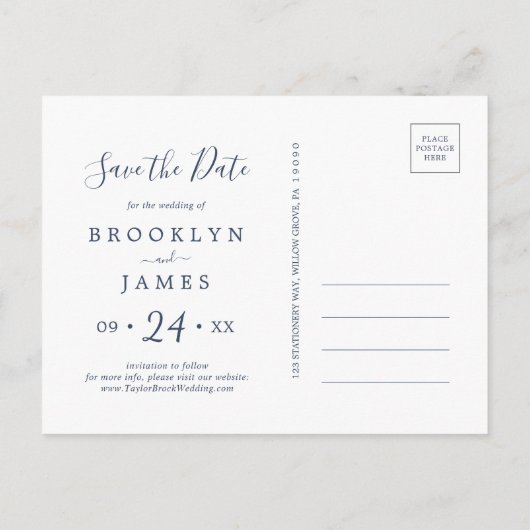 Summer Greenery Save the Date Briefkaart (Achterkant)